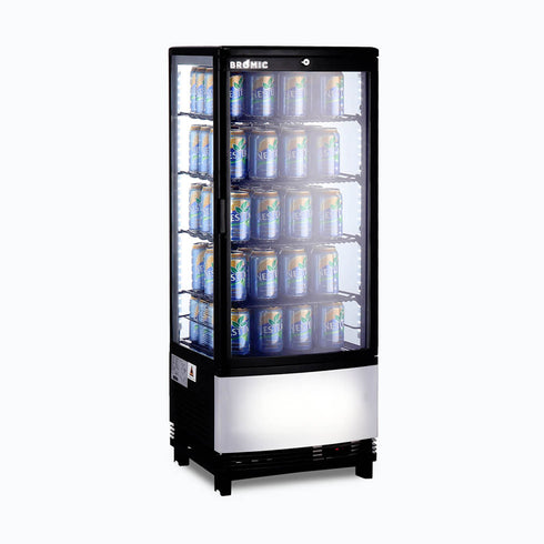 Bromic Countertop Fridge – 98L – 1 Door – Curved Glass - CT0100G4BC-NR